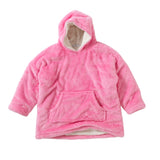 Pink hooded wearable blanket