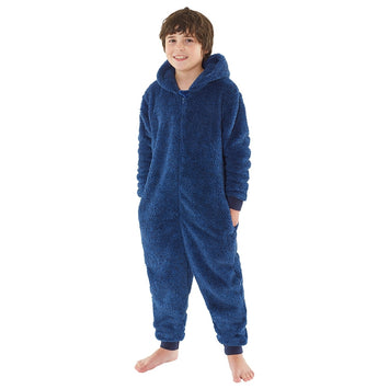Boys Shaggy Fleece Onesie