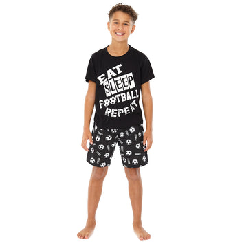 Football Print Shortie Pyjamas