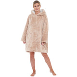 Adult Fluffy Fleece Wearable Hoodie Blanket