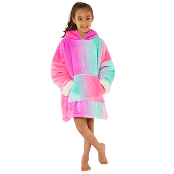 Oversized ombre blanket sweatshirt