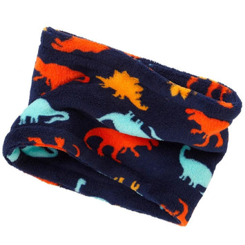 Boys Dinosaur Printed Fleece Neck Warmer Snood