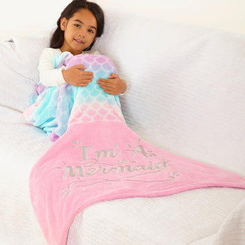 Mermaid Tail Ombre Novelty Sleeping Blanket