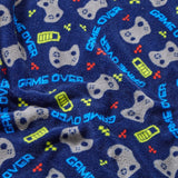 Gaming Fleece Dark Blue & Multicolour Blanket Throw