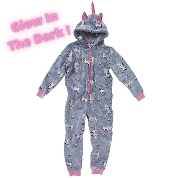 Girls Glow In The Dark Unicorn Onesie