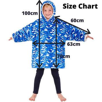 Boys Fleece Oodie Wearable Blanket Oversized Sweatshirt