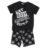 Boys Eat Sleep Game Repeat Shortie Pyjamas