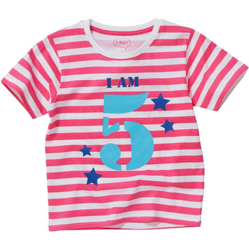 Girls I Am 5 Birthday Short Sleeve T-Shirt