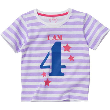 Girls I Am 4 Birthday Short Sleeve T-Shirt
