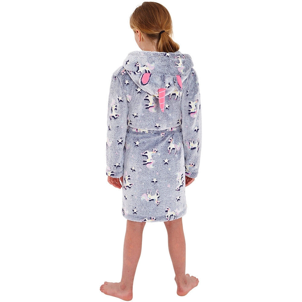 Glow In The Dark Unicorn Dressing Gown Kids Characters Glow In The Dark Unicorn Dressing Gown Kids Characters