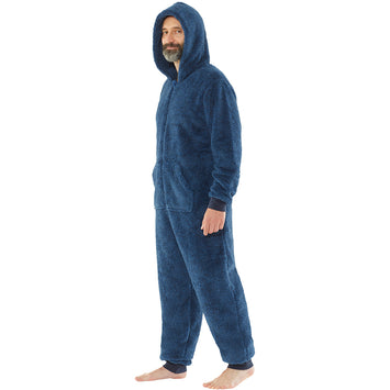 Mens Shaggy Fleece Onesie