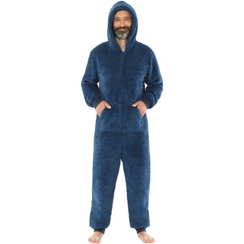 Mens Shaggy Fleece Onesie
