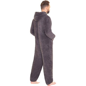 Mens Fluffy Shaggy Gaming Onesie