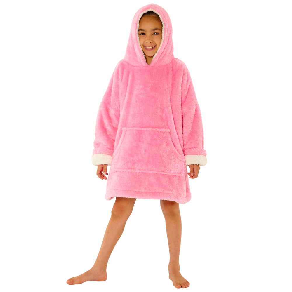 Girls pink wearable blanket