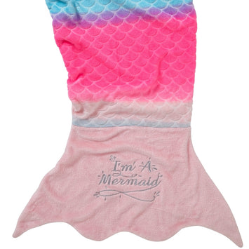 Rainbow Mermaid Tail Novelty Sleeping Blanket