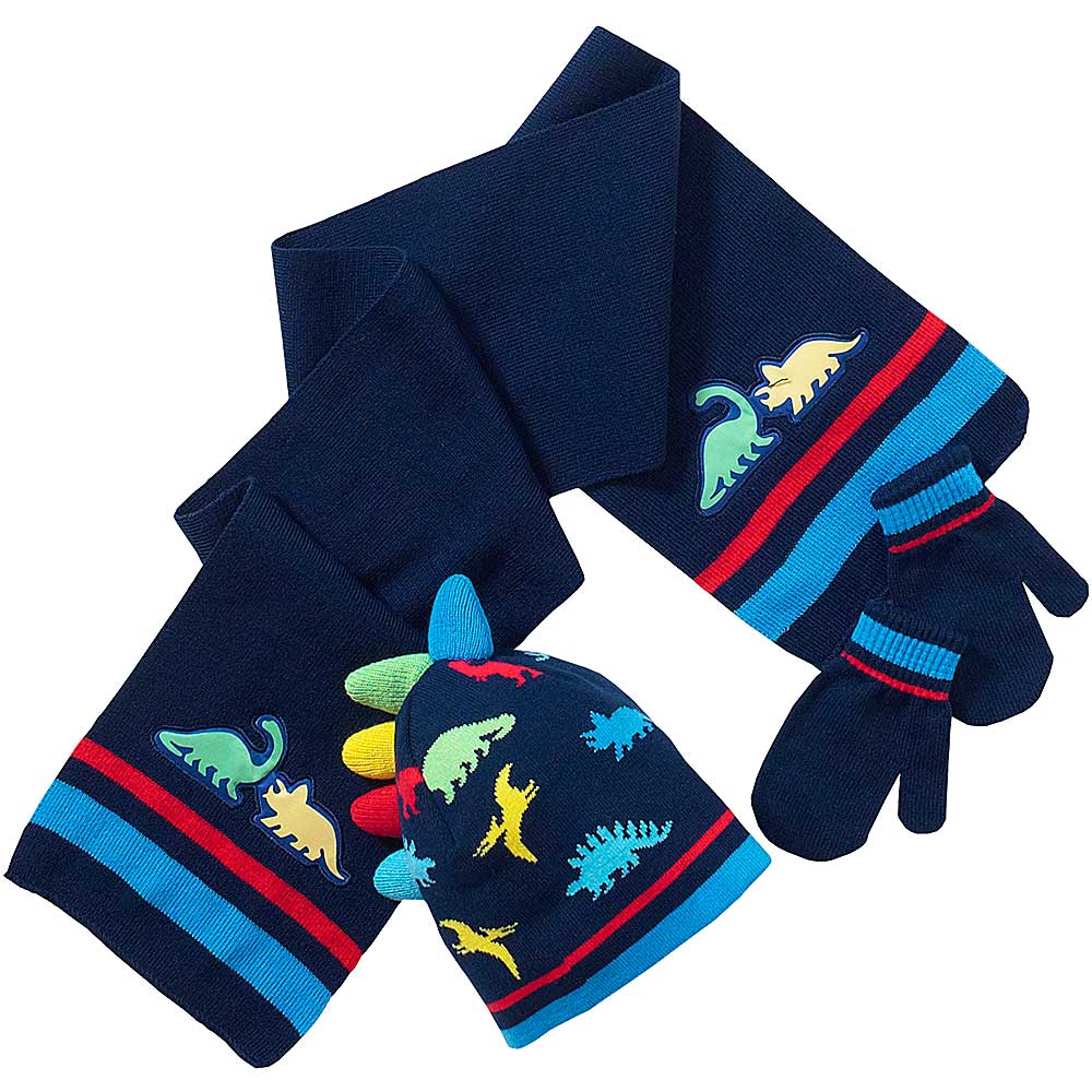 Dinosaur Hat, Scarf And Mitts Set