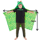 Dinosaur Hooded Cuddle Blanket in Green Multicolour