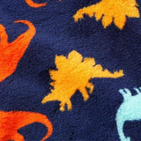 Kids Navy Blue & Multicolour Dinosaur Fleece Neck Warmer