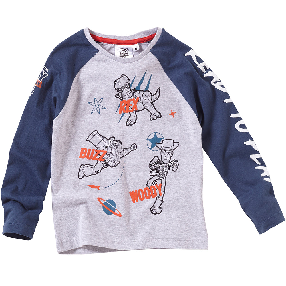Grey & Navy Graphic Print Toy Story Long Sleeve Top